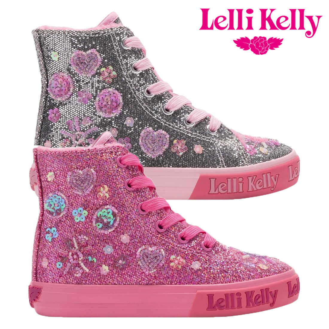 Lelli Kelly Girls Fantasy Warm Lined Baseball Boots Pink Silver LK3861 Dafne