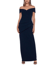 Womens Peplum Maxi Evening Dress