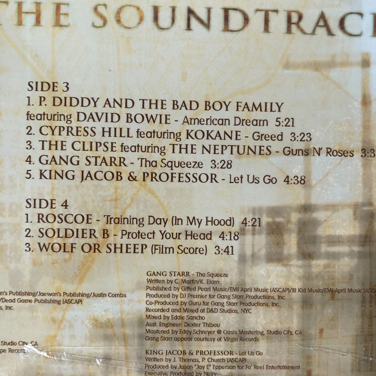 Rare NM USA ORG Vinyl] Training Day - Soundtrack LP / Gang Starr