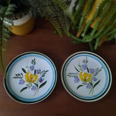 2 Stangl Tigerlilie Country Garden Salatteller Durchmesser 8'' (20 cm) Vintage