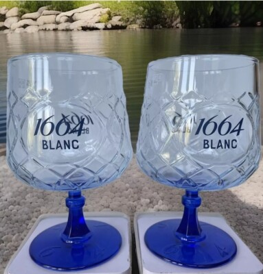 4 X Kronenbourg Blanc 1664 ( Pint ) Glasses New Design for 2024 Brand New