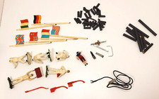 Lot of Vintage Slot Car Parts Flags People and More See Pictures