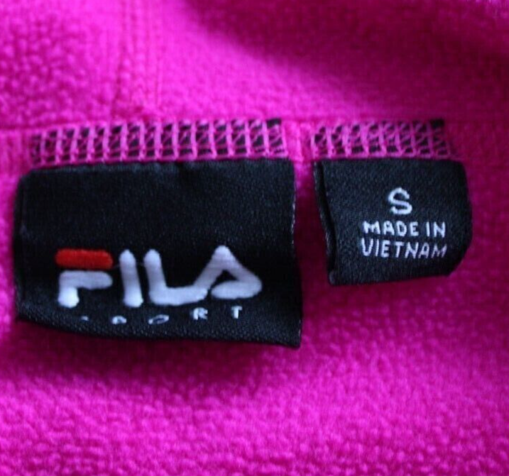FILA Felpa con Cappuccio Rosa Full Zip Donna Small S