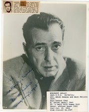 Humphrey Bogart - Signed Vintage Photograph + COA