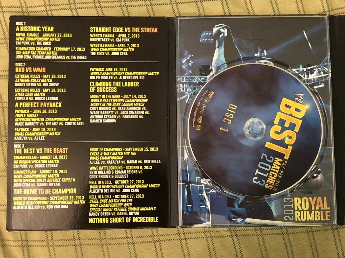 WWE: Best Pay-Per-View Matches of 2013 (DVD, 2013, 3-Disc Set