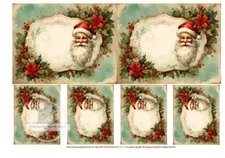 Santa Blank Minis | A4 Rice Paper | Paper for Decoupage | Decoupage Central