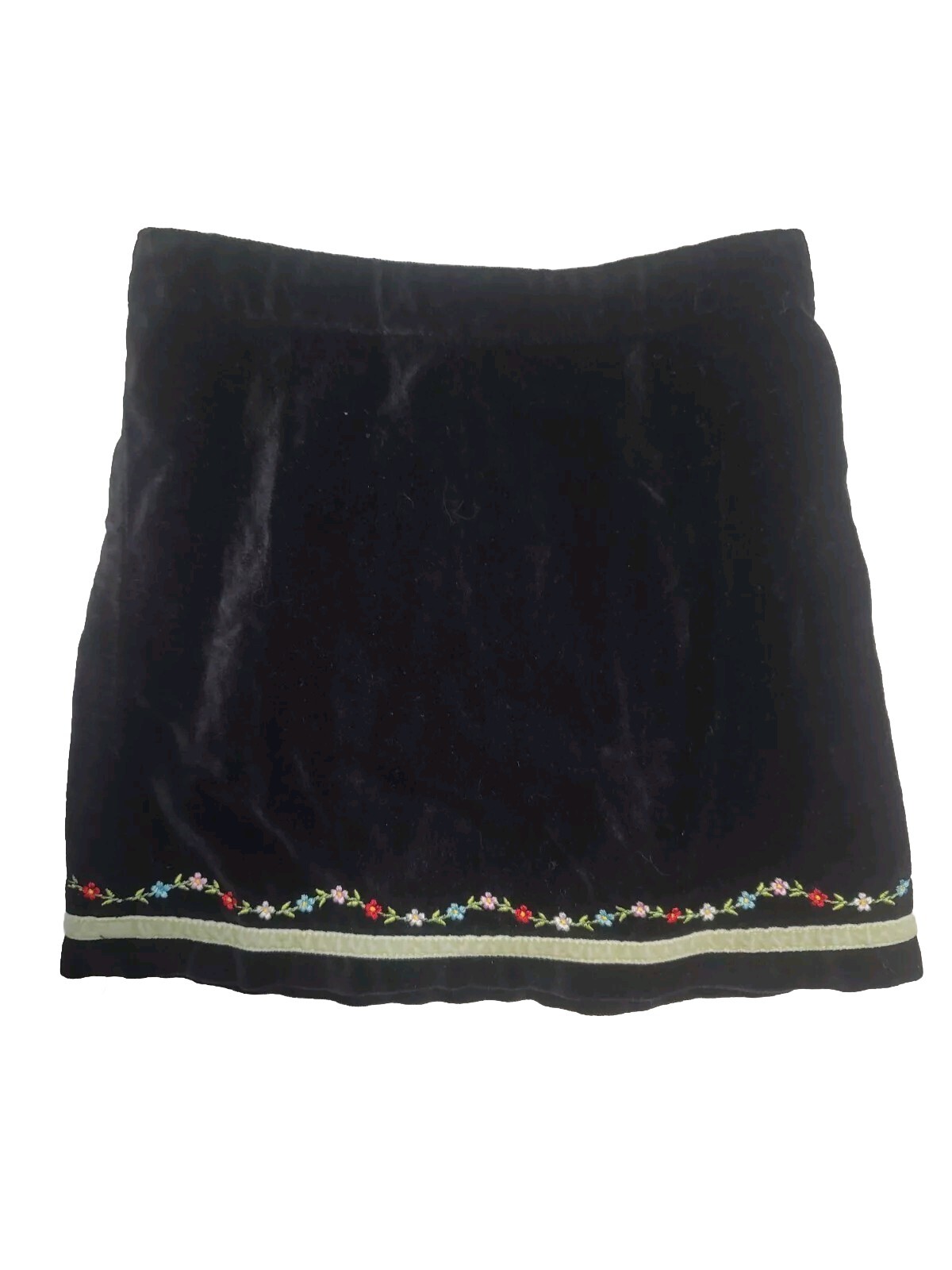 Vintage Talbot Kids Girls  Skirt Black Velvet 3 Years Stretch