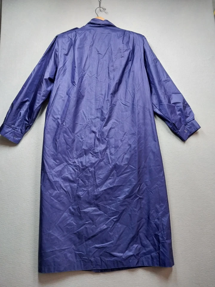 Weather Wise de Micki! Trench coat para mujer talla 15/16 púrpura forrado chaqueta con botones Foto 2 de 4