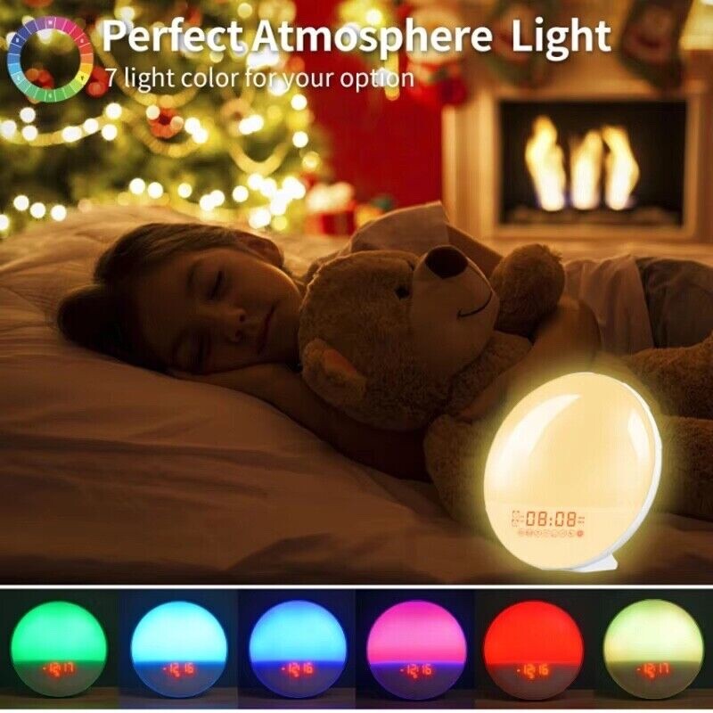 Sunrise Alarm Clocks, Wake Up Light with Sunrise/Sunset Simulation Dual SMART