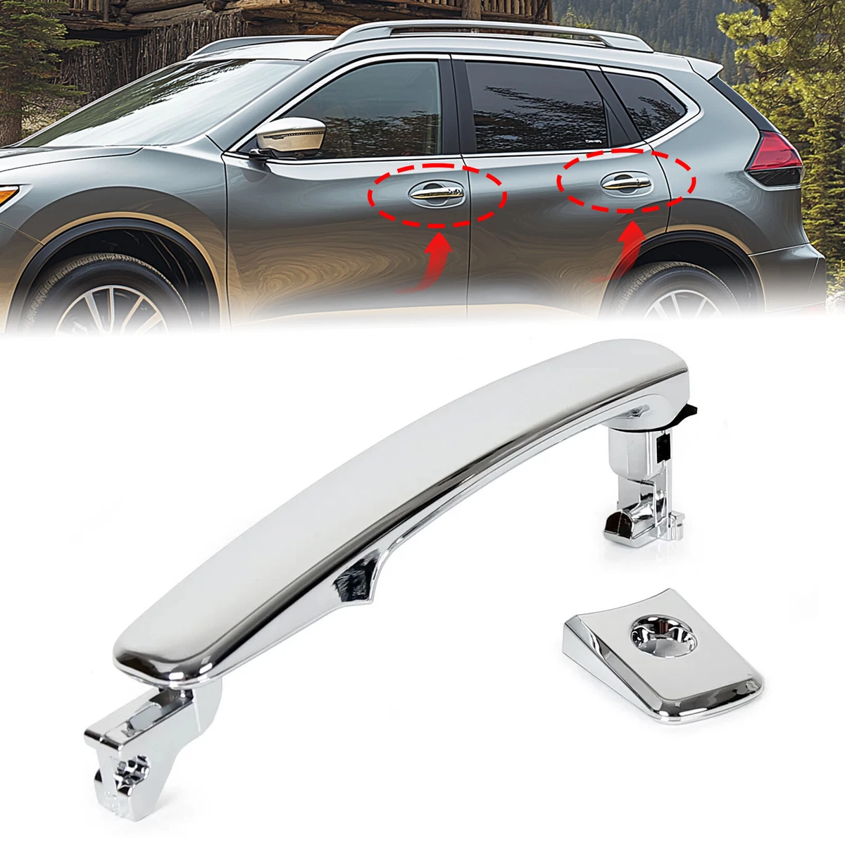 ナカムラ Front Left Driver Side Chrome Door Handle For 03-07 Murano 10-15