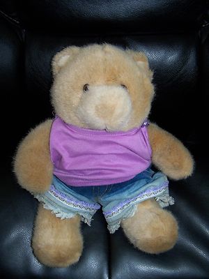 Build a Bear Brown Bear W/Short Outfit EUC 
