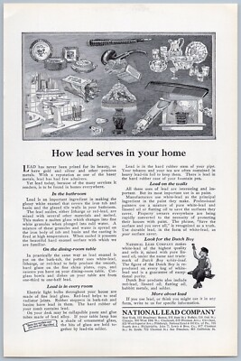 1923 National Lead Vintage Ad Dutch Boy Paint Enamel Household Materials