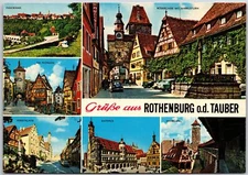 Grube Aus Rothenburg O. D. Tauber Panorama Rodeegasse Mit Markusturm Postcard