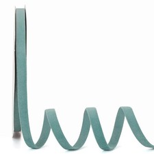 Dusty Green Velvet Ribbon Double Faced 3/8 Inch x 20Yd Christmas Tree