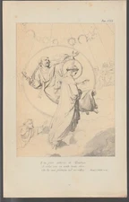old 7,6 x 11,8 print DANTE divine comedy Paradiso chant XXIV v 22 Saint Peter