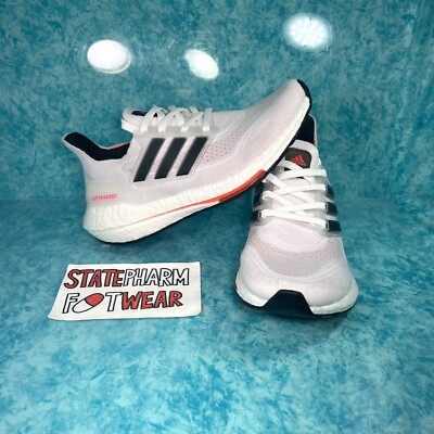 Adidas Ultraboost J 21 White Red Women s Low Top Cushioned Athletic Shoes