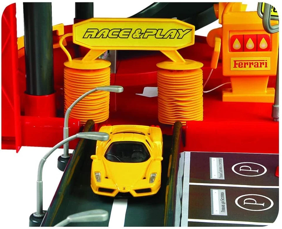 Bburago Ferrari Parkhaus inkl. 2 Fahrzeugen Parking Garage Spielzeugautos 1:43 - Bild 3 von 4
