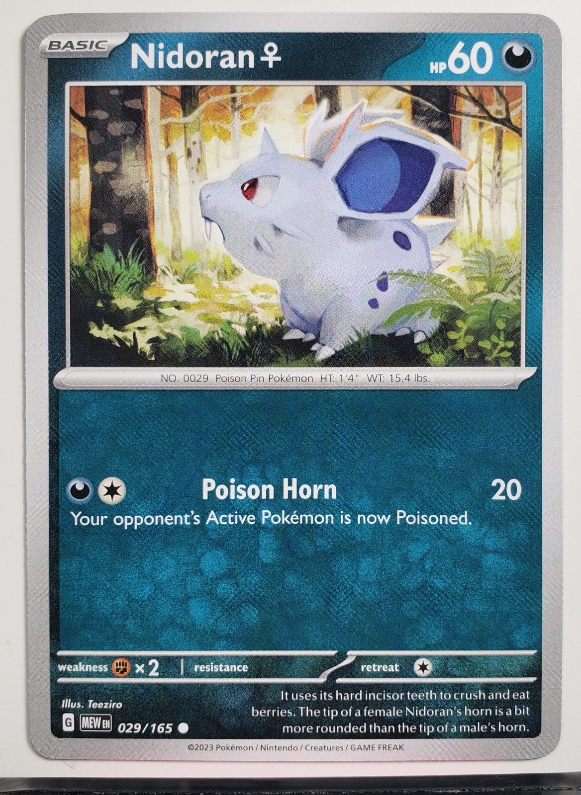 Nidoran 029/165 NM / M - 151 Scarlet Violet Pokemon Card $2 Combined Shipping