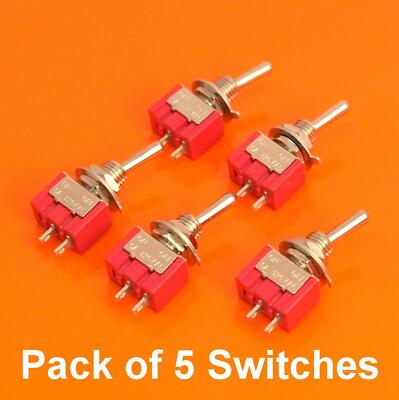 High Quality 2 Pin SPST ON OFF 2 Position Mini Toggle Switch 5 Switches ...