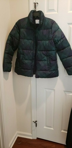 Old Navy Women Blue/Green Puffer Jacket 