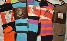 English Laundry Dress Crew Socks, Fun Variety Styles Men's 6.5-12 Free Shipping 