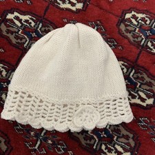 Guess Baby Crochet Cap Size 24 Mo. Beige