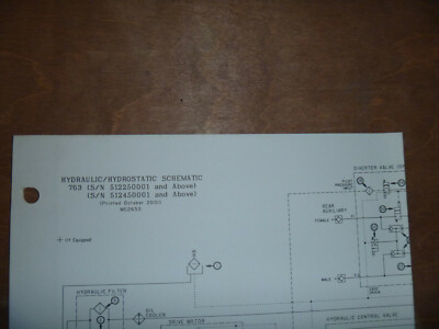 Bobcat 763 Skid Steer Hydraulic Hydrostatic Schematic Diagram Manual