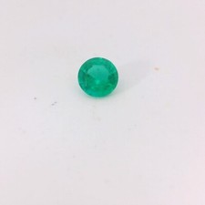0.41ct Loose Round Cut Lab Created Emerald 5 x 5 mm