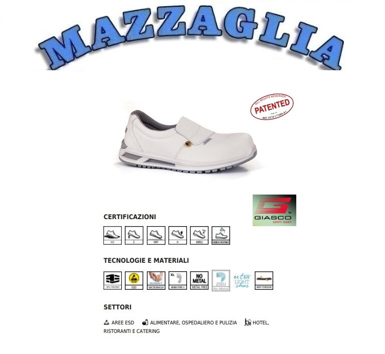 Scarpa Giasco Ustica S2 3H002I Bianca Microwash ESD | Shop Sicurezza