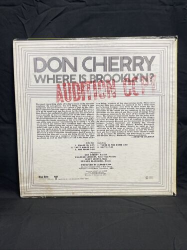 Don Cherry Pharoah Sanders Where is Brooklyn Blue Note 84311 stereo PROMO B - Picture 15 of 21