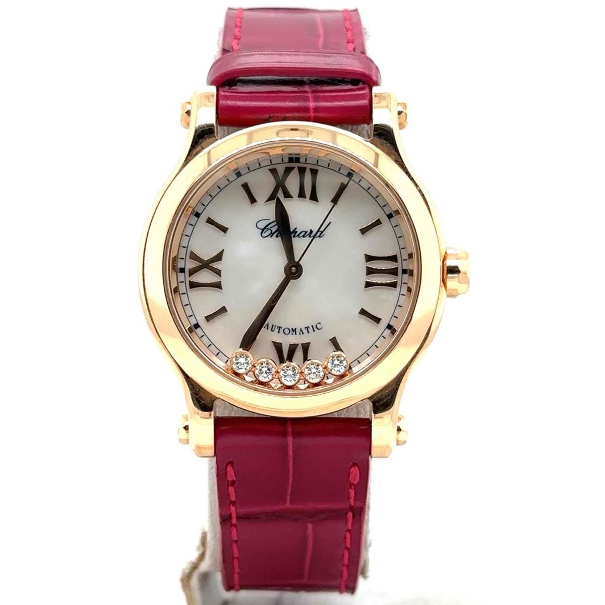 Chopard Happy Sport Automatic 30mm 18k Rose Gold MOP Dial Ladies