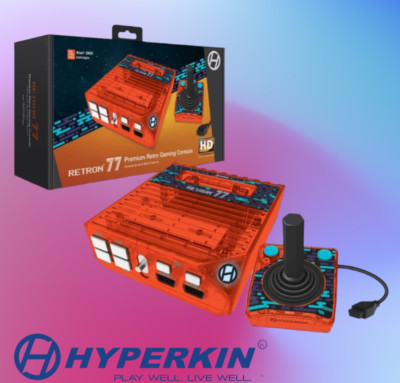 Hyperkin   RetroN 77 HD Gaming Konsole für Atari 2600 Spiele Retro Amber Orange