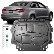 For VW Jetta 2006-2018 Engine Splash Shield Chassis Armor Under Guards Black