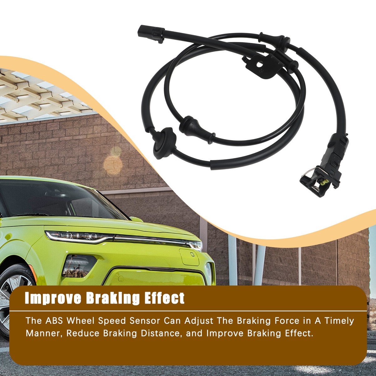 Pair Of Rear Left & Right ABS Speed Sensors For Kia Soul (2014-2019) & Soul EV