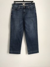 NEW EILEEN FISHER ORGANIC COTTON SPANDEX BLUE ANKLE JEANS SIZE 6
