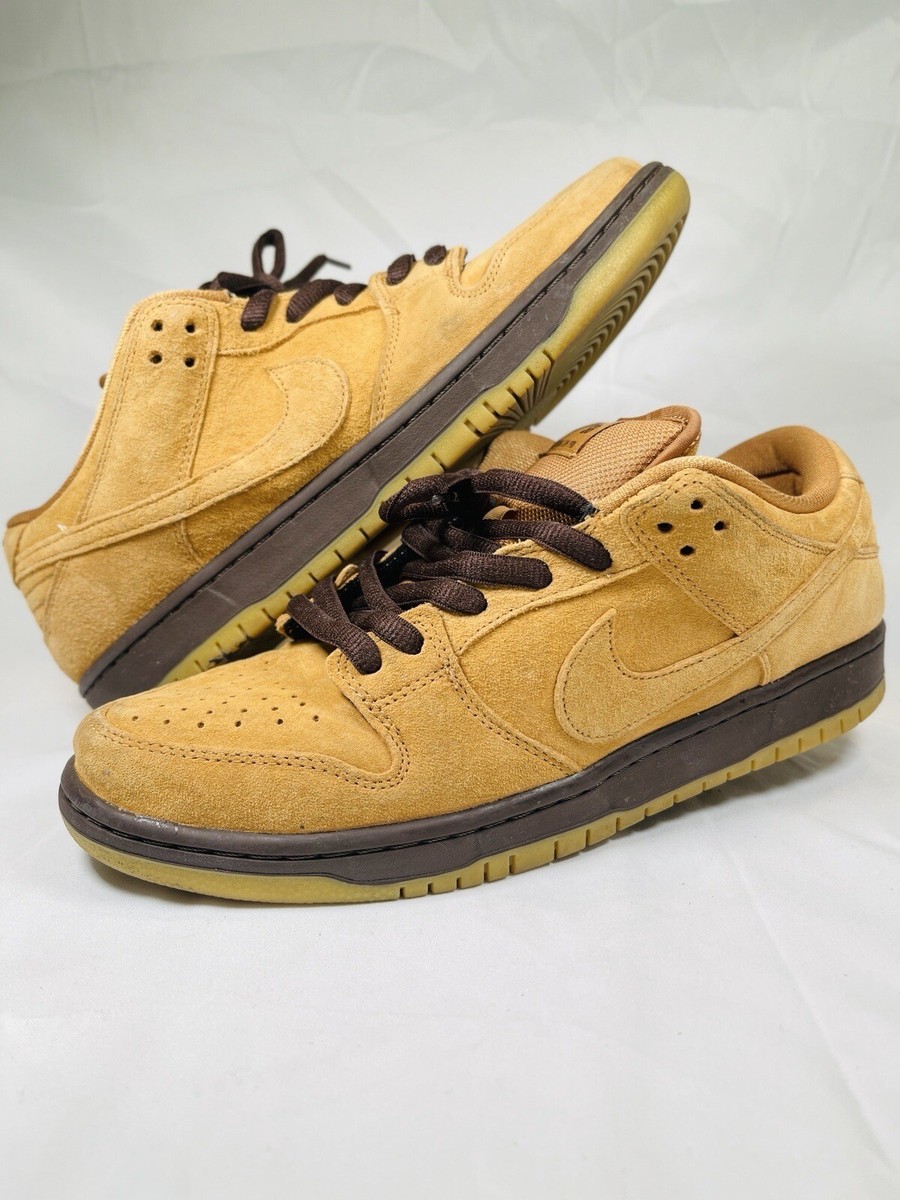 Foot Wheat Mochas Size 10 Nike Dunk Low Pro SB Wheat Mocha