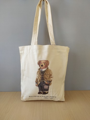 Polo Ralph Lauren Polo Bear Cotton Canvas Tote Bag WORLDWIDE SHIPPING - Picture 49 of 156