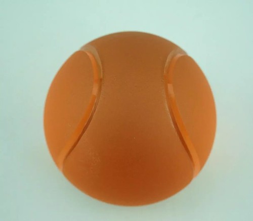 La Murrina Pair paperweights Murano glass sandblasted orange Tennis balls 1900 - Picture 18 of 24