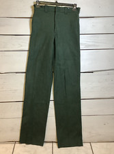 Vtg WOOLRICH Green Wool/Nylon Blend Zip-Up OUTDOOR PANTS Men's Sz: 30-Made USA
