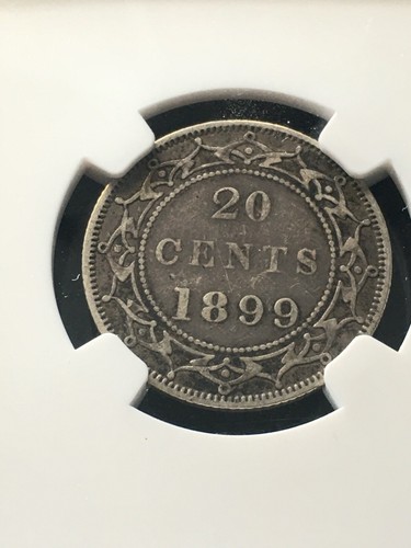 1899 Large 9's NGC Graded Newfoundland, Silver ¢20 Cent, **VF-30** #011 - Picture 6 of 8