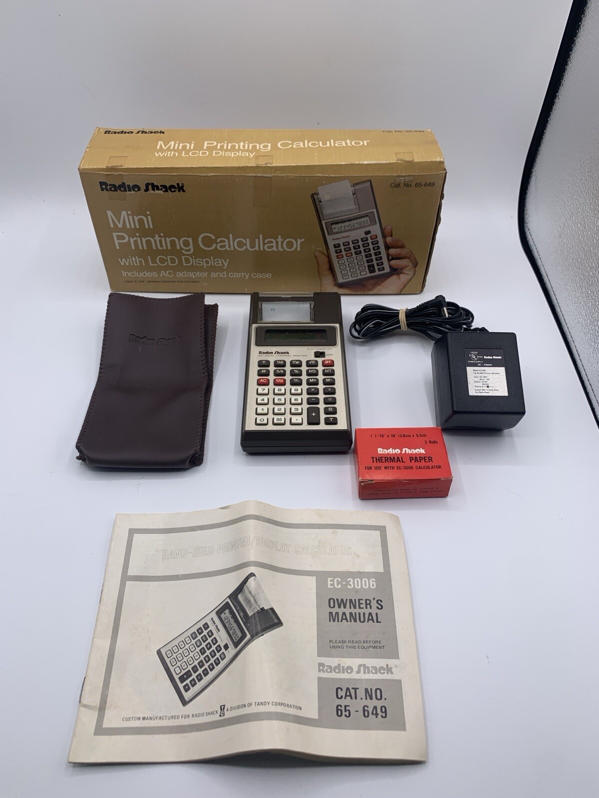 Vtg Radio Shack mini printing calculator EC-3006