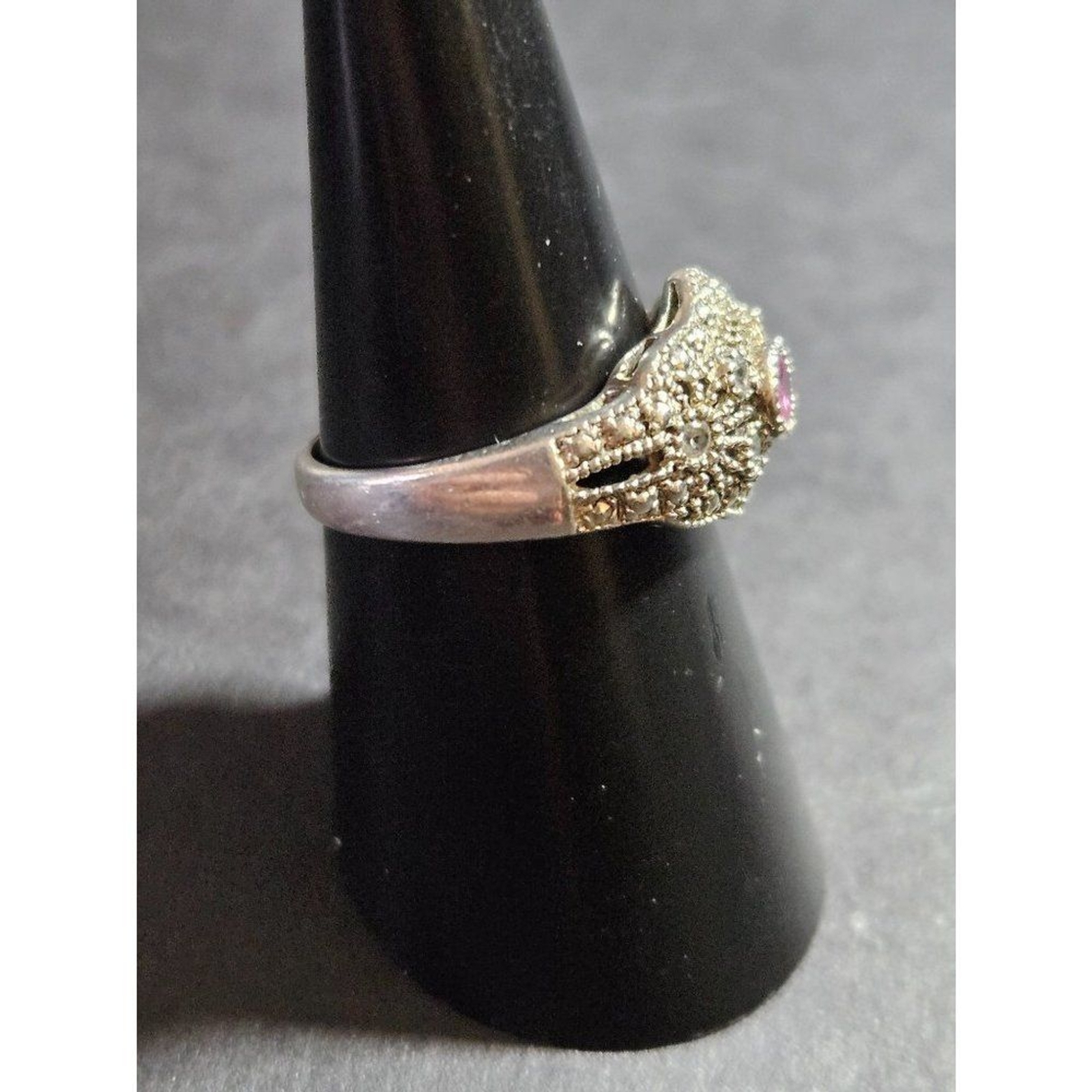 Vintage Avon sterling silver ruby ring - image 7