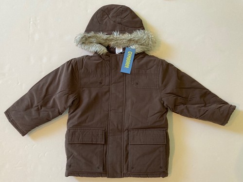 Brown Fleece Lined Hooded Parka Coat | eBay