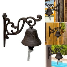 Antique Cast Iron Hanging Door Bell Wall Mounted Door Bell for Yard Garden Decor