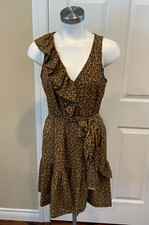 Michael Kors Chocolate Brown Animal Cheetah Print Dress, Size 2 (US), NWT! $140