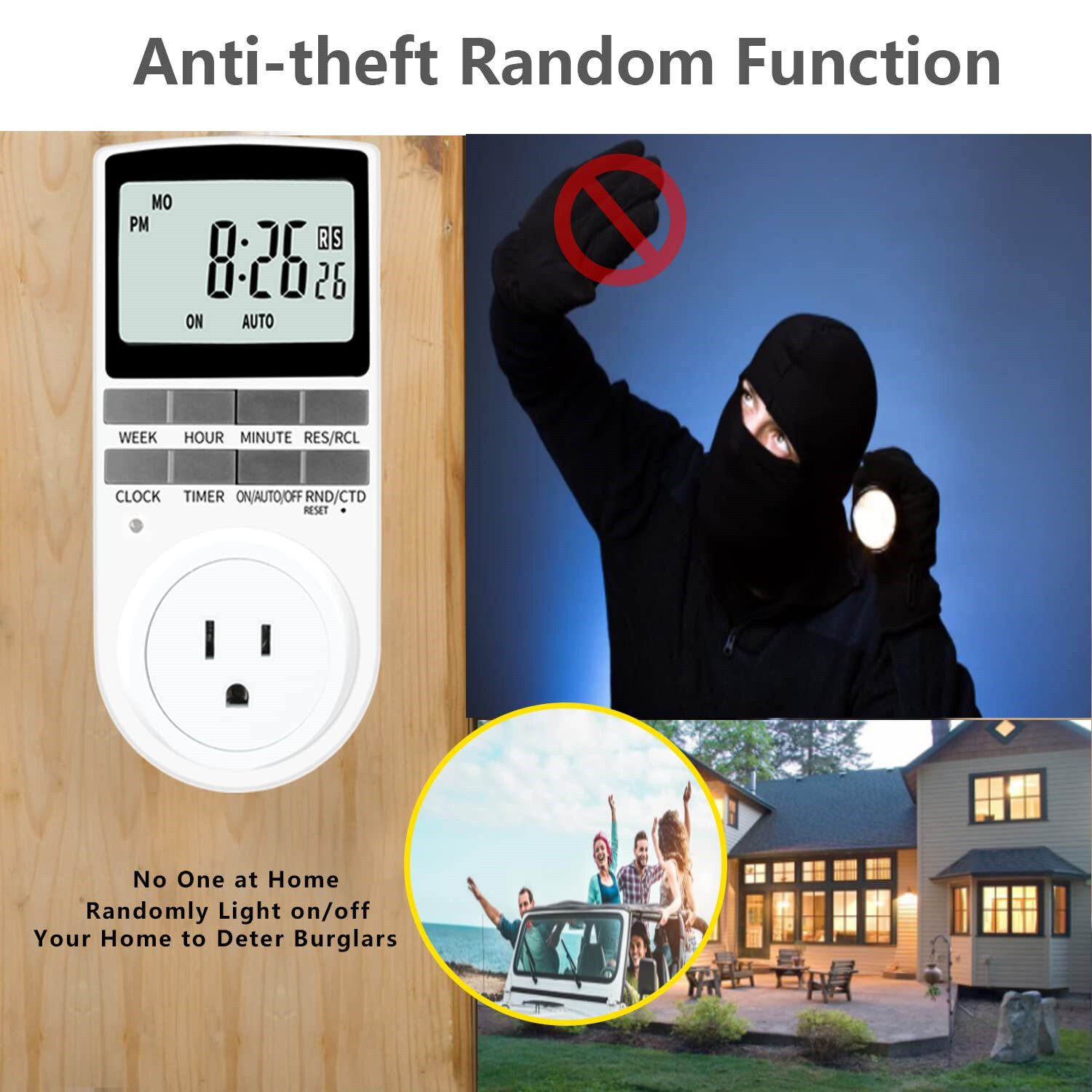 ‌7-Day Digital Outlet Timer - Programmable Plug-in w/Countdown- Perfect for Home