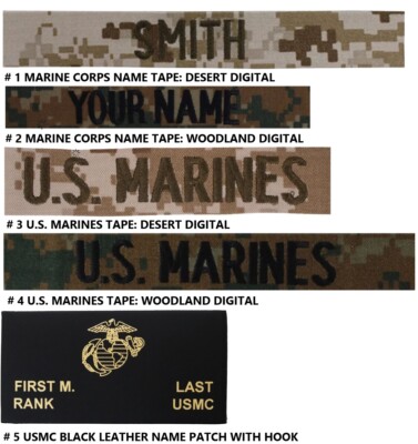 EMBROIDERED CUSTOM NAME TAG  PATCH U.S. MARINES ARMED FORCES PIN UP GIFT WOW