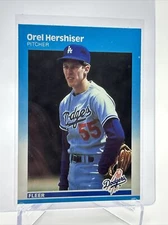 1987 Fleer Orel Hershiser Baseball Card #441 Mint FREE SHIPPING