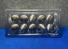 Silver Drawer Knobs 1" Long- Set of 10 Small Round Replacement Knobs