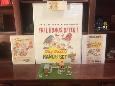 Vintage Antique Roy Rogers Double R Bar Cereal Box Ranch from 1955 Rare